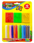 Modeling Clay Sticks 12 Color 160g w/ 3 Molding Tray