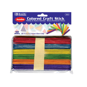 Jumbo Colored Craft Stick (50/Pack)