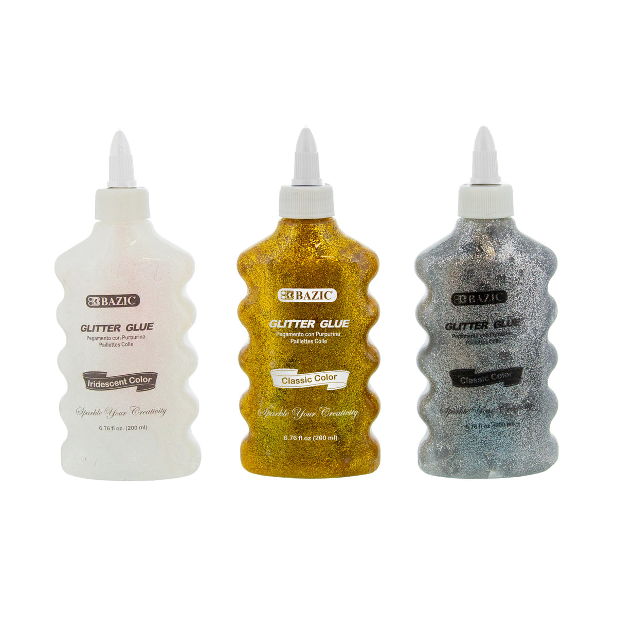BAZIC Iridescent Glitter Glue, 6.76 fl oz