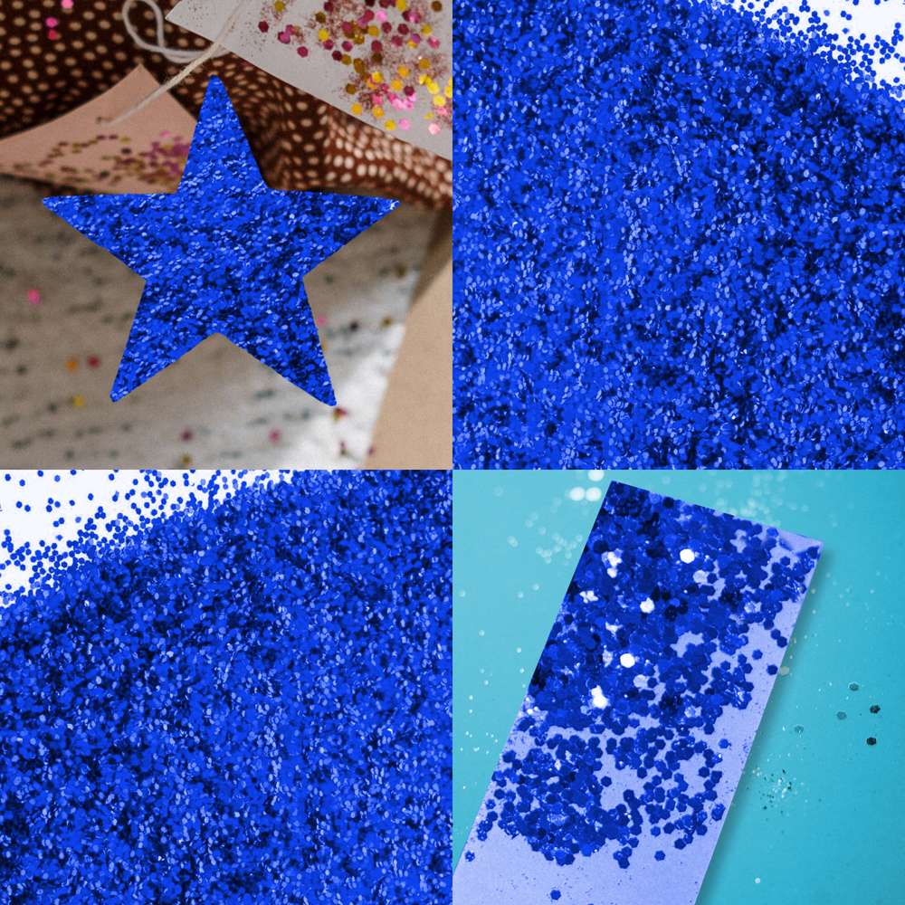 1lb / 16 oz Blue Glitter