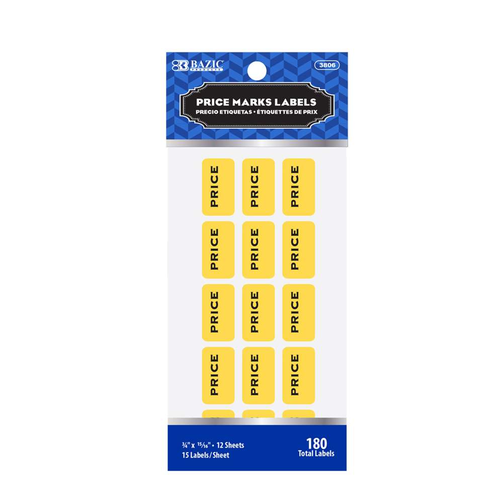 Price Mark Label Yellow (180/Pack)