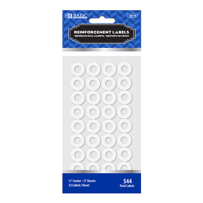 White Round Reinforcement Label