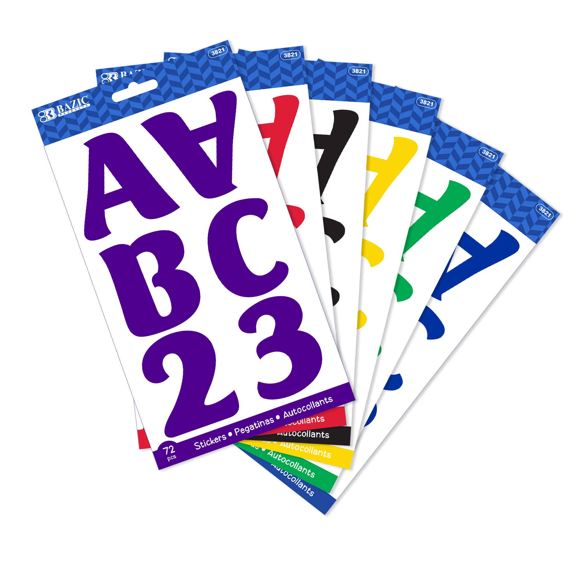 2" Alphabet & Numbers Stickers 
