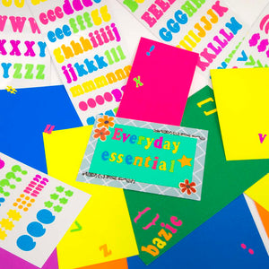 Alphabet & Numbers 1" Multicolor (6 SHEETS)