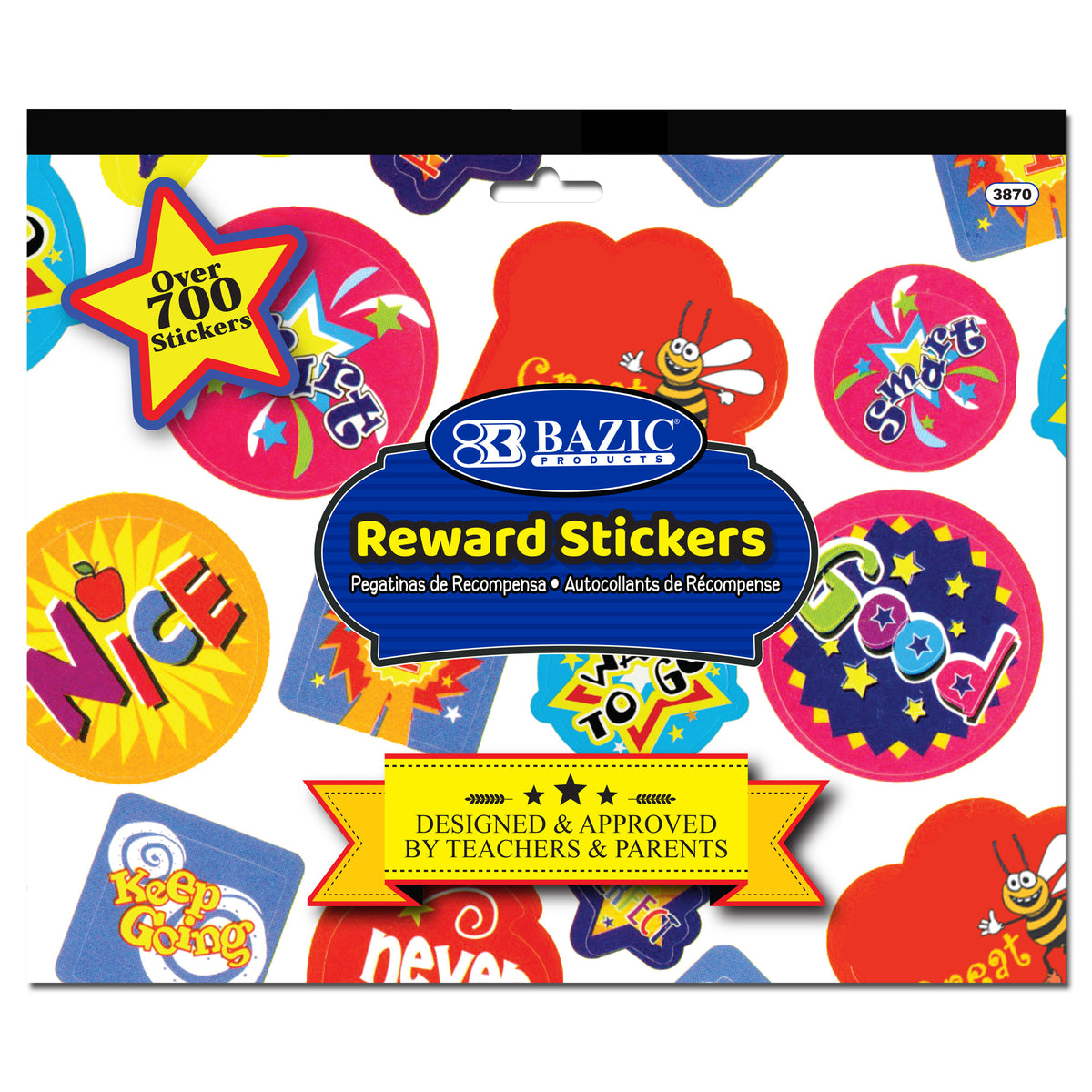 BAZIC Jumbo Reward Sticker Book, 700+ Stickers