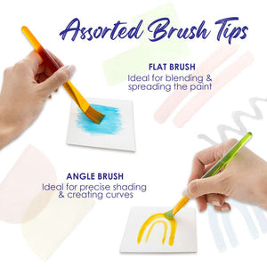 Paint Brush Nylon w/ Translucent Handle set (5/Pack)