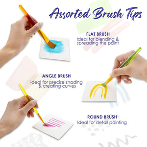 Paint Brush Nylon w/ Translucent Handle set (7/Pack)