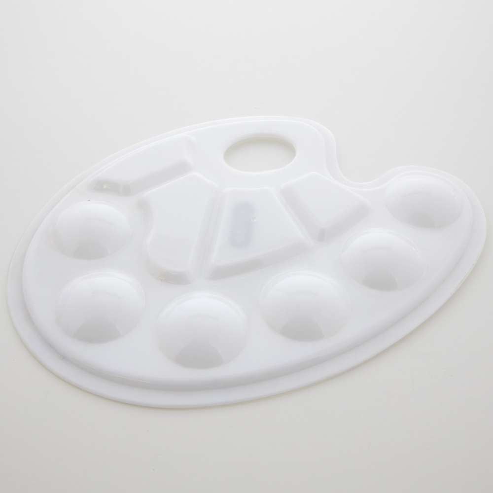 BAZIC Mixing Palette Paint Mixing Tray w/ Thumb Hole Oval (10