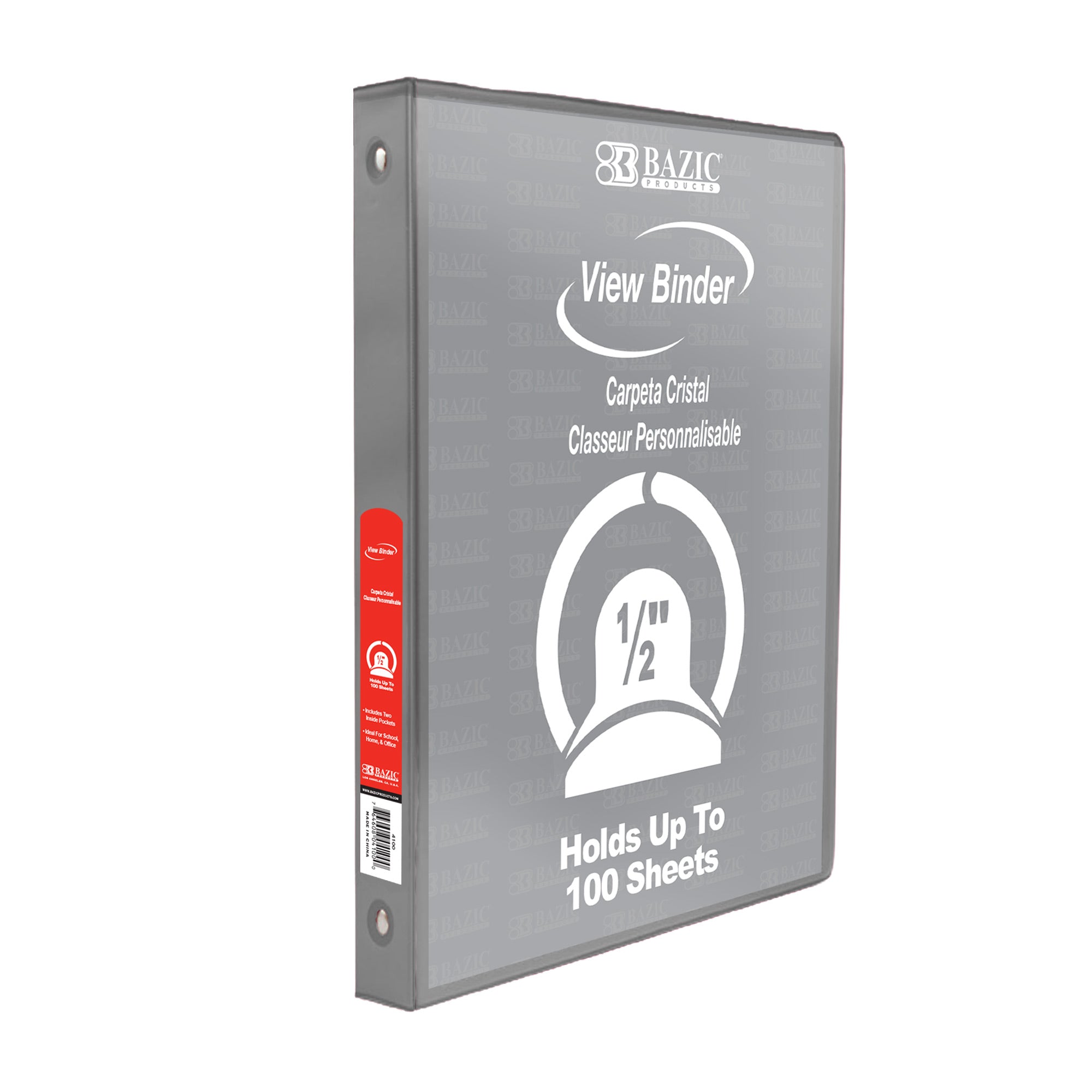 Grey 3-Ring View Binder