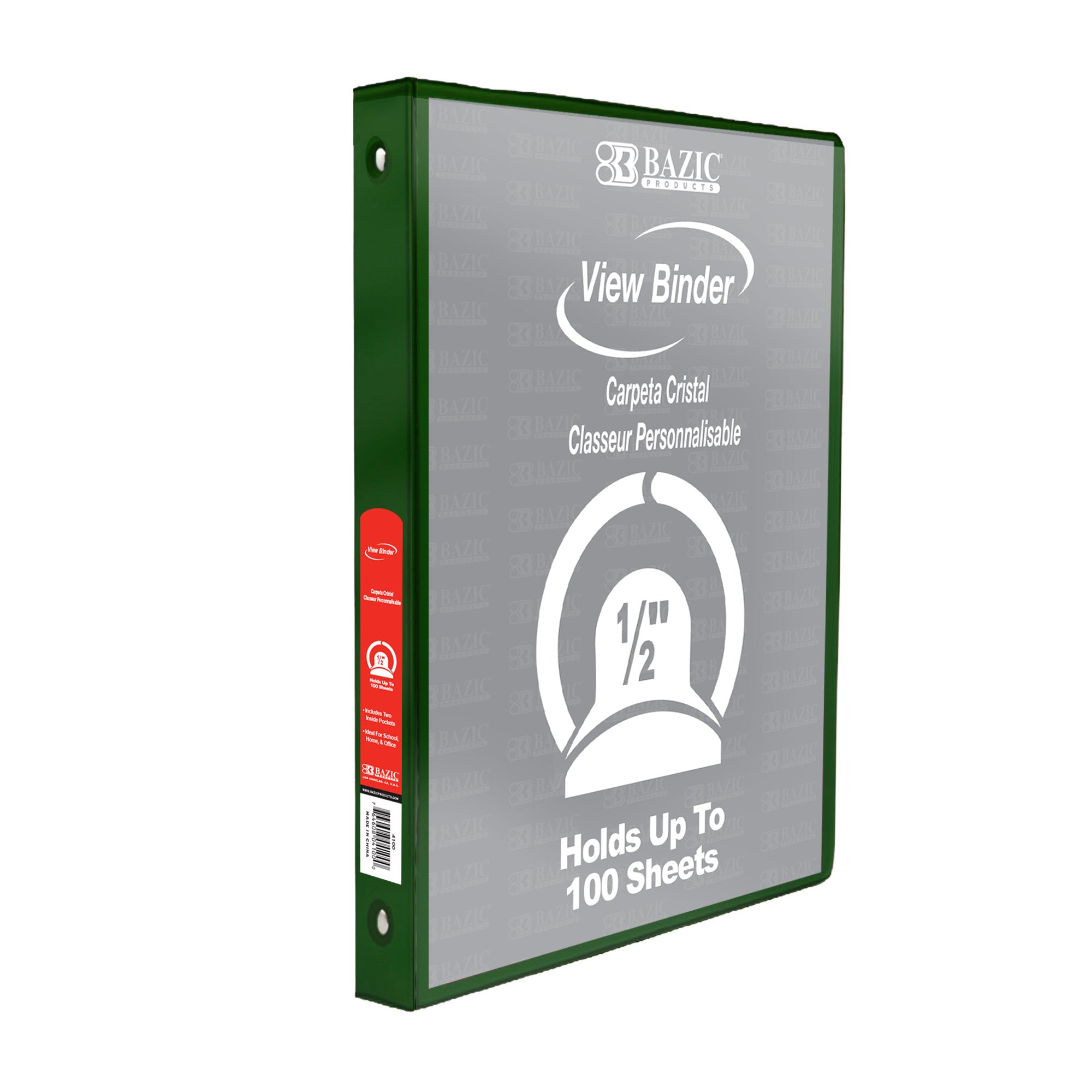 Green 3-Ring View Binder 