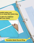 Binder View 0.5" Cyan 3-Ring w/ 2-Pockets
