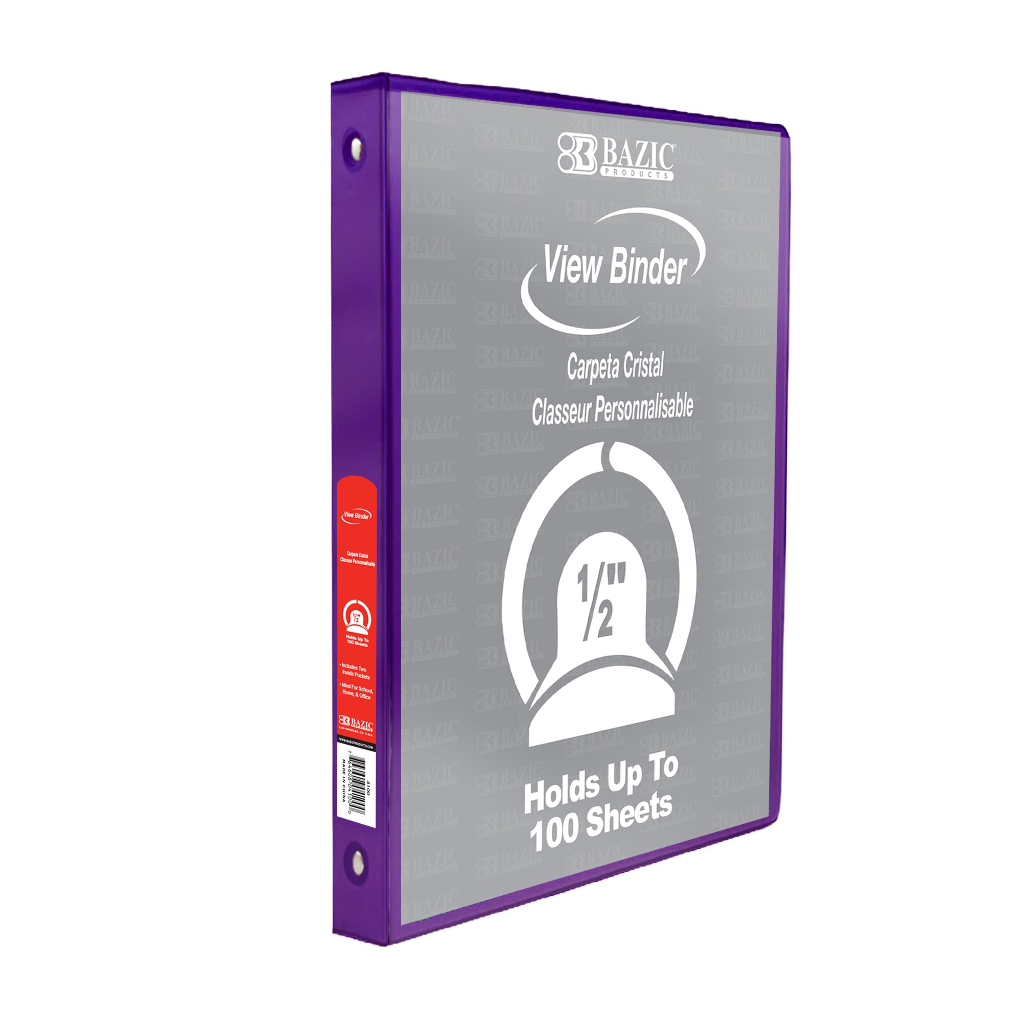 Purple 3-Ring View Binder