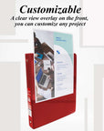 Binder View 1" Red 3-Ring w/ 2-Pockets
