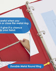 Binder View 1" Red 3-Ring w/ 2-Pockets