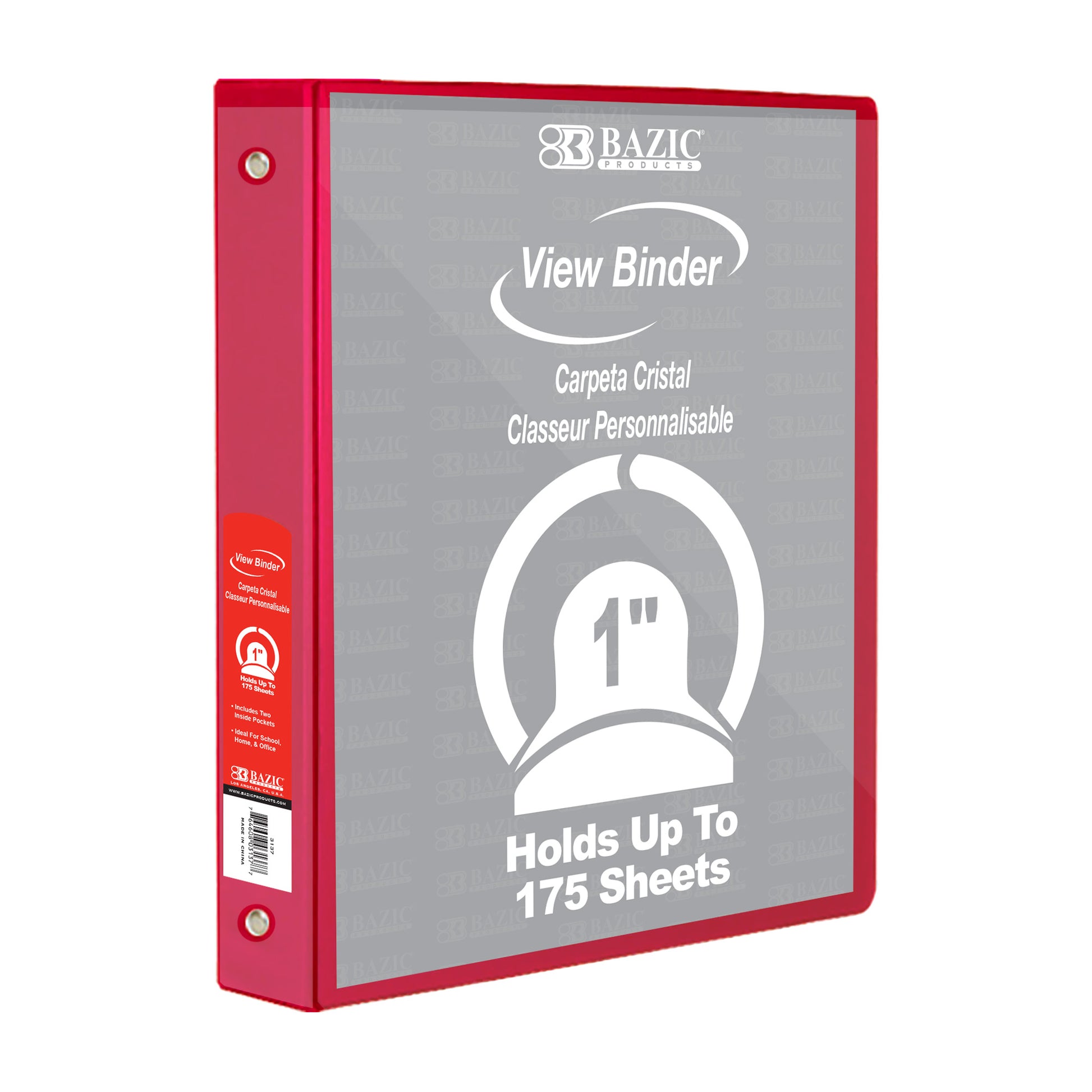 Red 3-Ring View Binder
