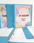 Binder View 1" Cyan 3-Ring w/ 2-Pockets