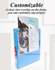 Binder View 1" Cyan 3-Ring w/ 2-Pockets