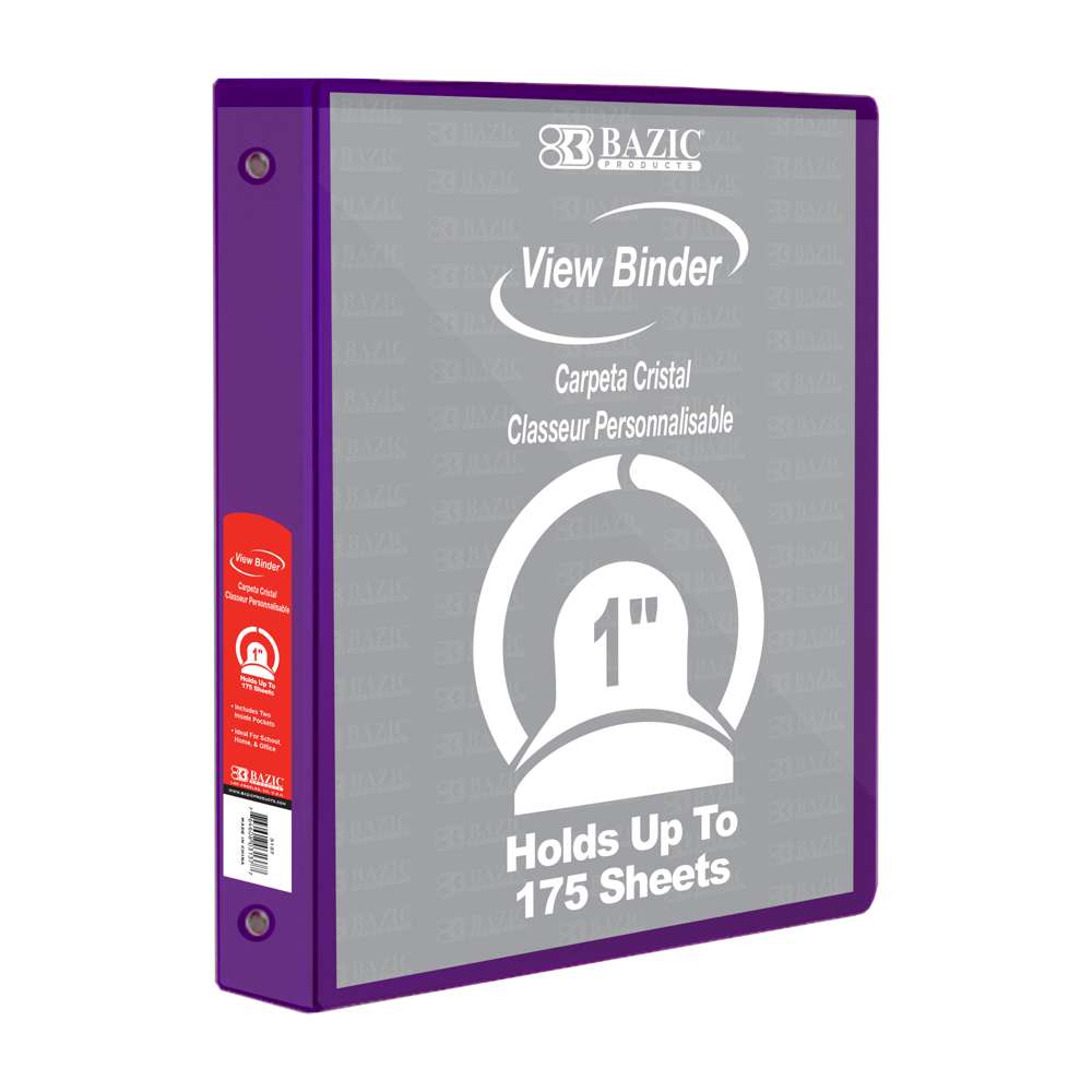 Purple 3-Ring View Binder 