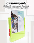 1.5" Lime Green 3-Ring View Binder w/ 2-Pockets