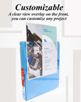 1.5" Cyan 3-Ring View Binder w/ 2-Pockets
