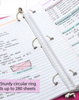 1.5" Fuchsia 3-Ring View Binder w/ 2-Pockets