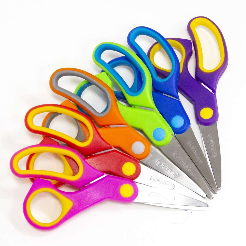 8” Multipurpose Scissors Bulk Pack of 3, Ultra Sharp School Scissors with  Comfort Grip Handle, Sturdy Sharp Scissors 