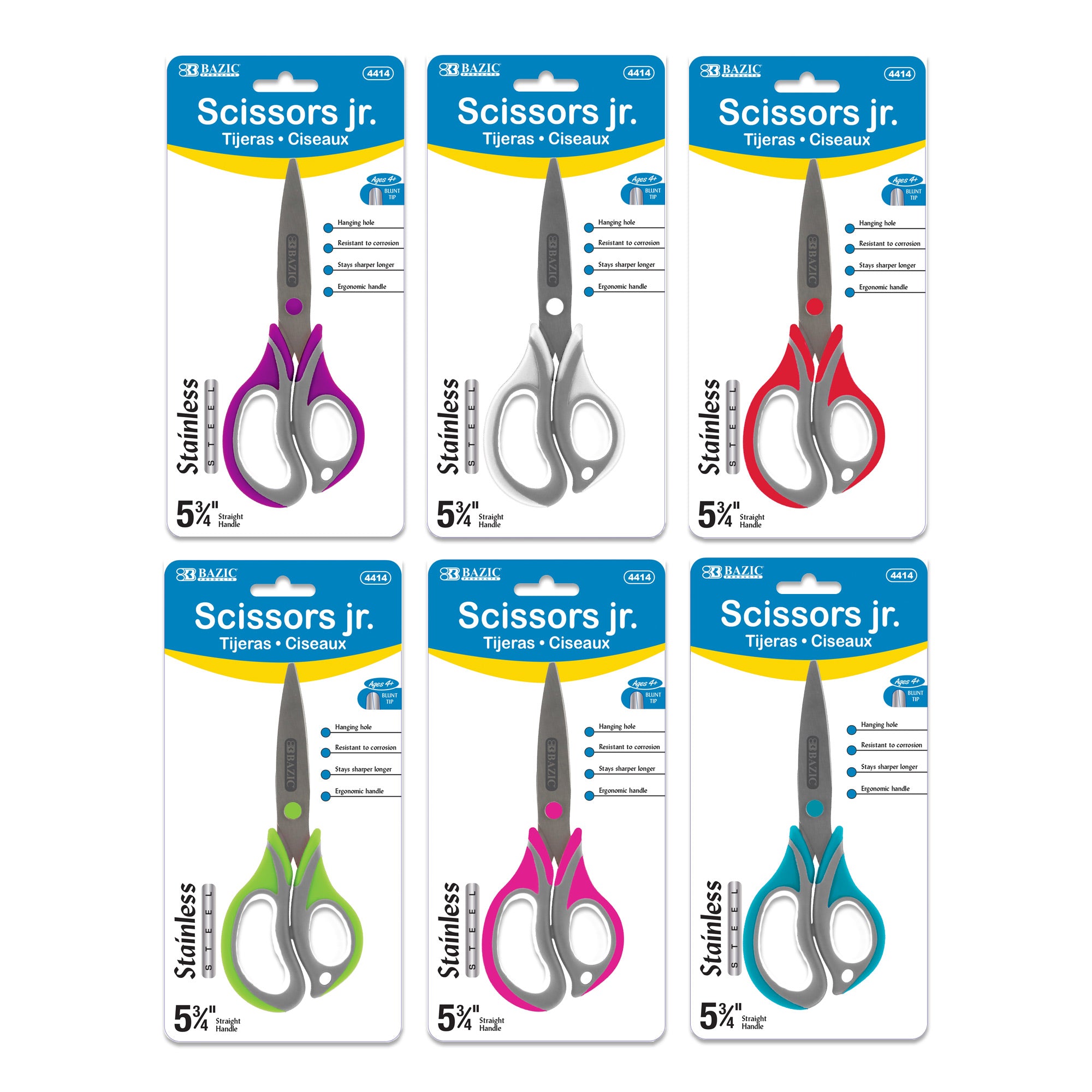 5-3/4" Two-Tone Soft Grip Kid's Scissors