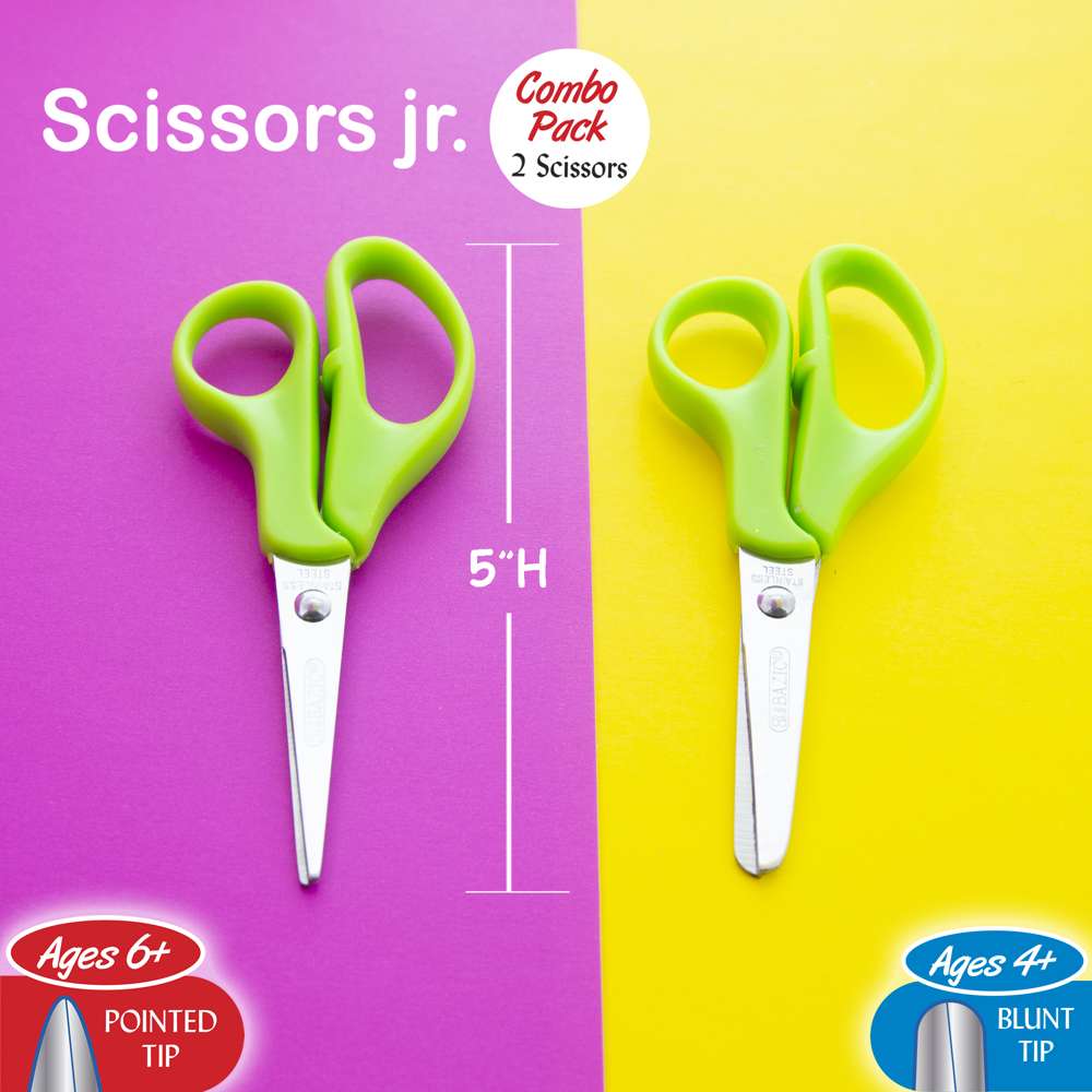 Kids Scissors,Small Safety Scissors With Cover,Student Scissors Bulk  Toddler Scissors Soft Comfort-Grip Handles Blunt Tip Scissors For School  Kids