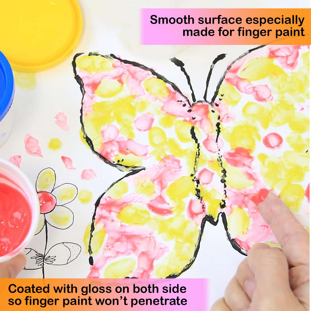 Blot Early Learning Kids Paint Set Washable Finger Paint with Assorted Painting Brushes Sponges Portable Case for Kids Toddlers
