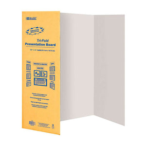 Tri-Fold Corrugated Presentation Board - White 28" X 40"