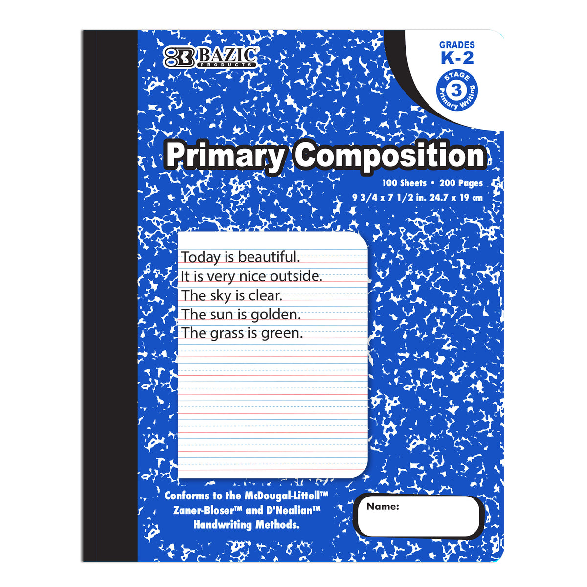 100 Ct. Primary Marble Composition Book