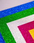 11" X 14" White Poster Board w/Glitter Frame (5/Pack)