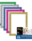 11" X 14" White Poster Board w/Glitter Frame (5/Pack)