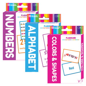 Flash Cards Preschool Set Numbers, Alphabet, Colors (36/Pack)