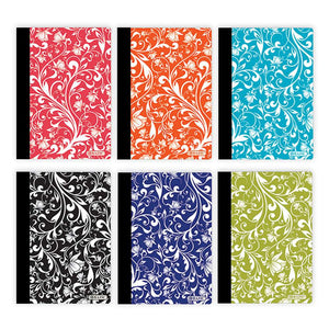 Composition Book Poly Cover Floral 5" x 7" 80 Ct.