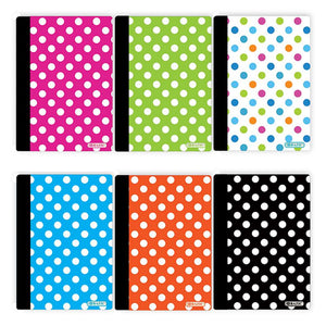 Composition Book Poly Cover Polka Dot 5" x 7" 80 Ct.