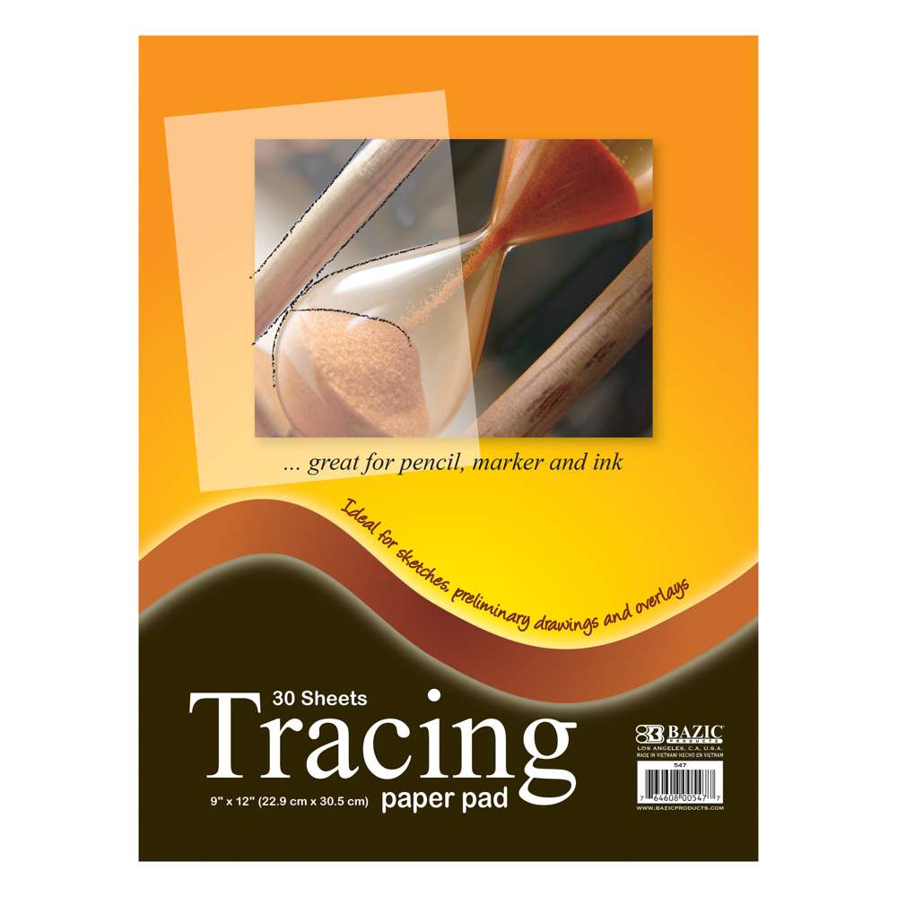 10 Tracing Paper Pad Sketch Drawing 9x12 Premium Quality 30 Sheets Tracing Pads