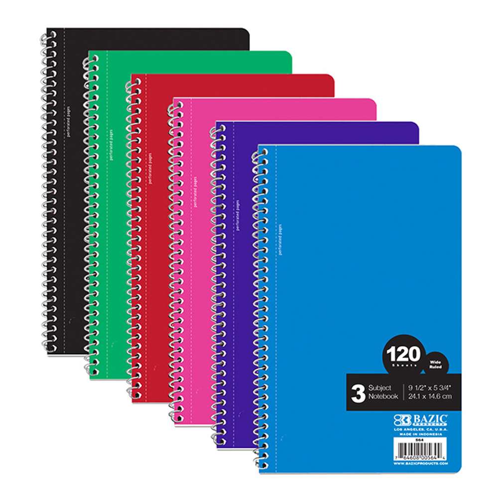 Office Supplies: 6-Pack Five Star Spiral Notebooks $12, 20-Pack
