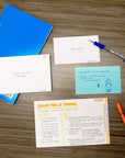 Ruled White Index Card, View Poly Spiral Bound w/ 2-Tab Divider 3" x 5" 50 Ct.