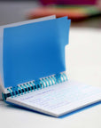 Ruled White Index Card, View Poly Spiral Bound w/ 2-Tab Divider 3" x 5" 50 Ct.