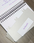 Ruled White Index Card, View Poly Spiral Bound w/ 2-Tab Divider 3" x 5" 50 Ct.