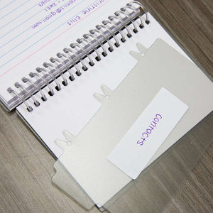 Ruled White Index Card, View Poly Spiral Bound w/ 2-Tab Divider 3" x 5" 50 Ct.