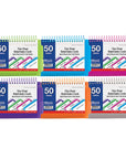 Ruled White Index Card, View Poly Spiral Bound w/ 2-Tab Divider 3" x 5" 50 Ct.