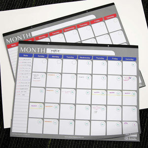 17" X 22" Undated 12-Month Desk Pad Calendar