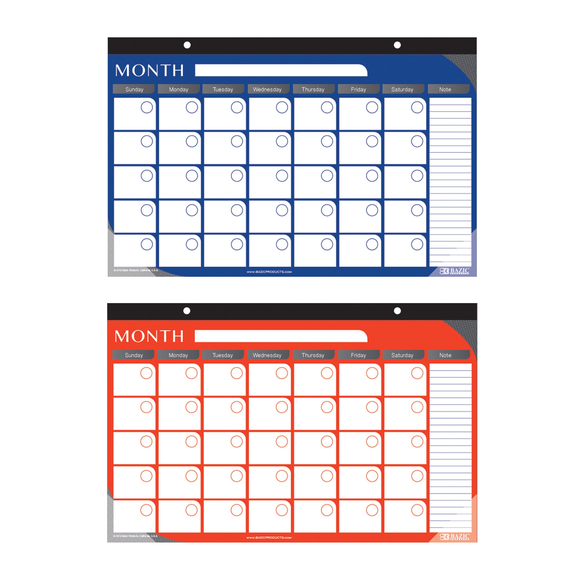 BAZIC 11 bazic-11-x-17-undated-12-month-desk-pad-calendar-bazicstore