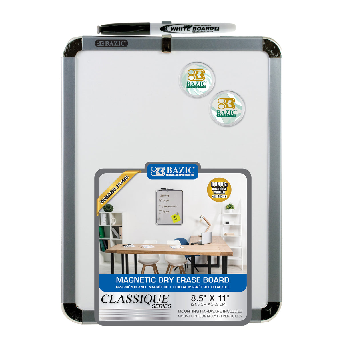 Magnetic Dry Erase Board w/ Marker & 2 Magnets