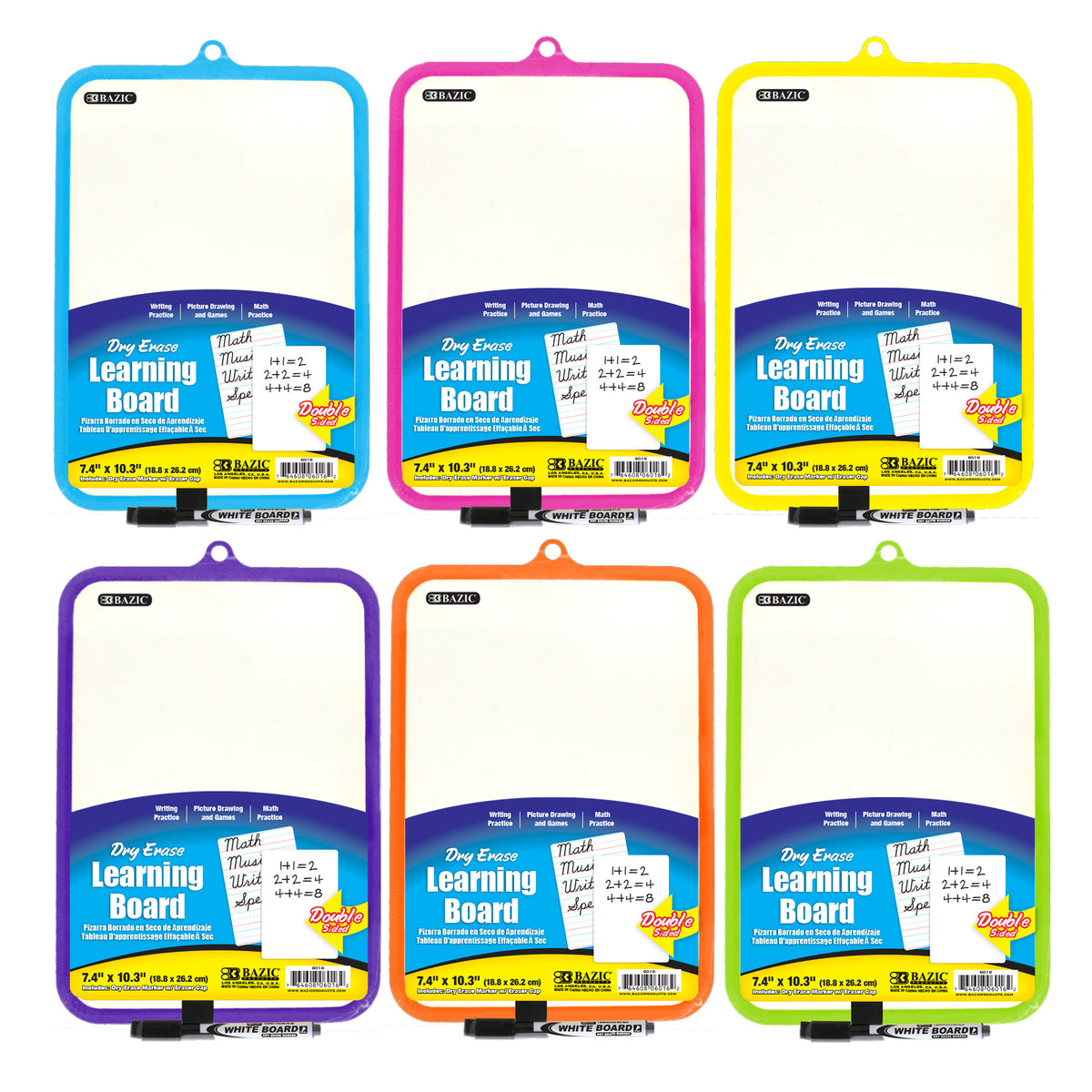 Double Sided Dry Erase Learning Board w/ Marker