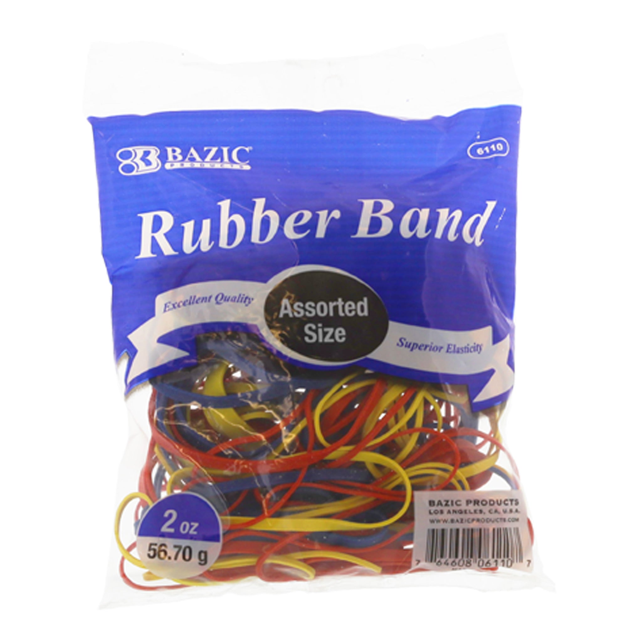 Assorted Sizes and Colors Rubber Bands