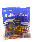 2 Oz./ 56.70 g Assorted Sizes and Colors Rubber Bands