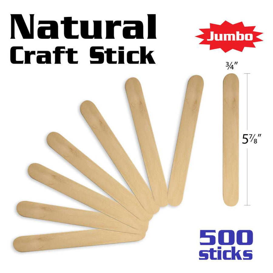 Jumbo Natural Craft Stick (500/Pack)